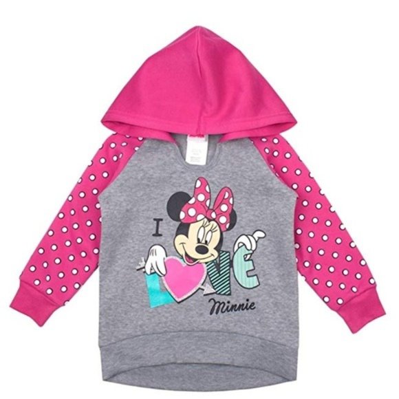 Disney Other - LAST ONE! Pink/Grey Minnie Mouse Hoodie 6X